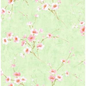 Seabrook Designs AI41604 Koi Floral Trail Wallpaper